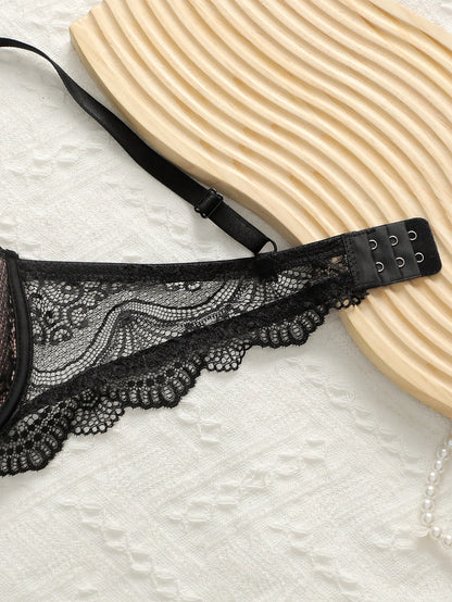 2024 Nuova ultima produzione e vendite da donna Pull Gathering Set di biancheria intima e biancheria intima in pizzo U093