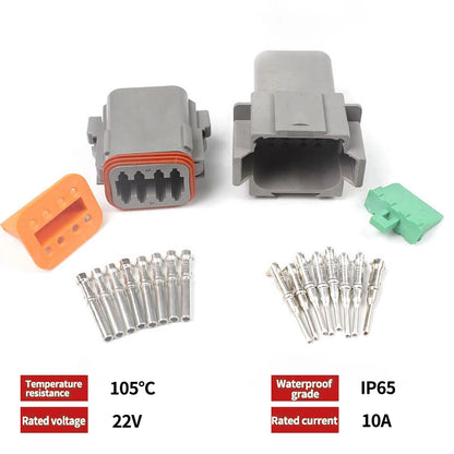 KERE 5/20/100Set DT06 serie 2/3/4/6/8 core12pin connettore elettrico impermeabile presa di corrente con cablaggio da 15cm