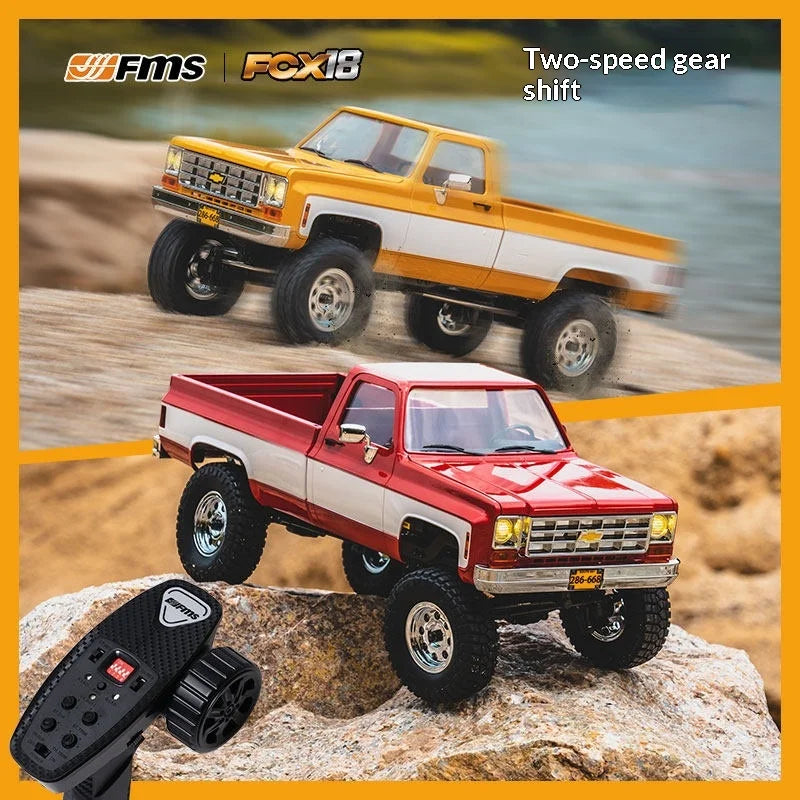Modellino RC 1:18 di Pickup Truck Fms Fcx Chevrolet K10, Veicolo Elettrico Simulato per Fuoristrada, Giocattolo per Bambini, Regalo Disponibile