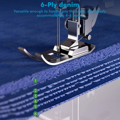 638 Mini Macchina da Cucire Elettrica per Uso Domestico con 41 Punti e Kit da Cucito da 42 Pezzi, Infilatura Facile e Funzionamento Fluido, Ottimo Regalo EU