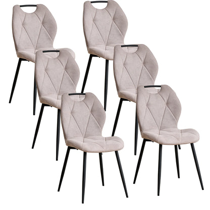 Sedia da pranzo moderna 2/4/6 pezzi, comode sedie imbottite con gambe in metallo per cucina/soggiorno/camera da letto