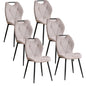 Sedia da pranzo moderna 2/4/6 pezzi, comode sedie imbottite con gambe in metallo per cucina/soggiorno/camera da letto