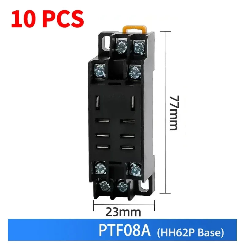 10 pz per relè di controllo miniaturizzati all'ingrosso piccolo relè intermedio AC 12V DC C24 AC220 HH52P HH53P HH54P HH62P HH63P HH64P