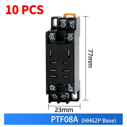 10 pz per relè di controllo miniaturizzati all'ingrosso piccolo relè intermedio AC 12V DC C24 AC220 HH52P HH53P HH54P HH62P HH63P HH64P