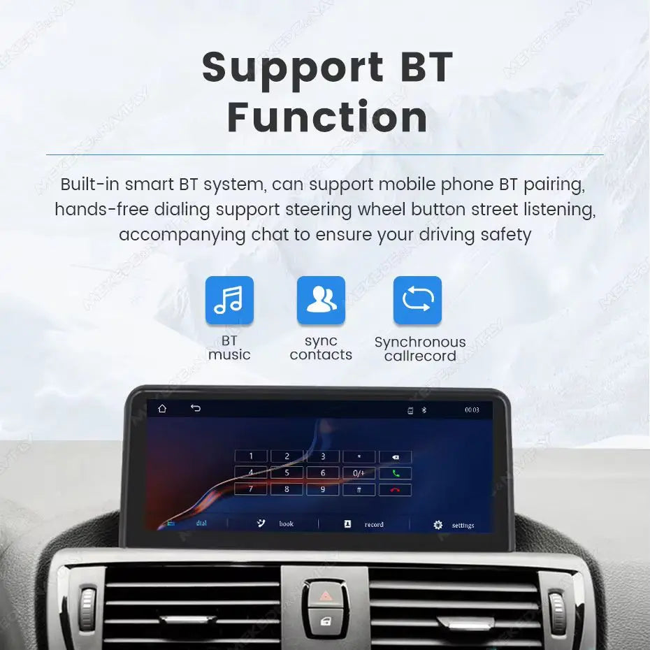 MEKEDE Sistema di Navigazione GPS Multimediale Wireless CarPlay Android Auto da 8,8 Pollici per BMW Serie 3/5 E60 E61 E63 E64 E90 E91 E92 E93 Schermo QLED Lettore Video 4K Autoradio