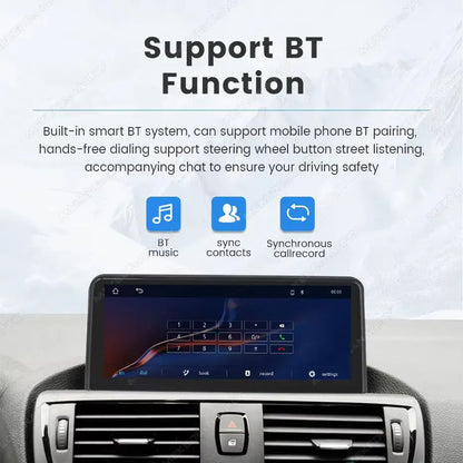 MEKEDE Sistema di Navigazione GPS Multimediale Wireless CarPlay Android Auto da 8,8 Pollici per BMW Serie 3/5 E60 E61 E63 E64 E90 E91 E92 E93 Schermo QLED Lettore Video 4K Autoradio
