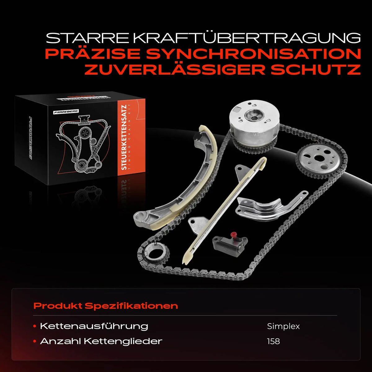 Frankberg 1x timing chain set timing chain for Daihatsu Copen Extol Materia Sirion YRV Terios Toyota Yaris 135230J010 1352123020