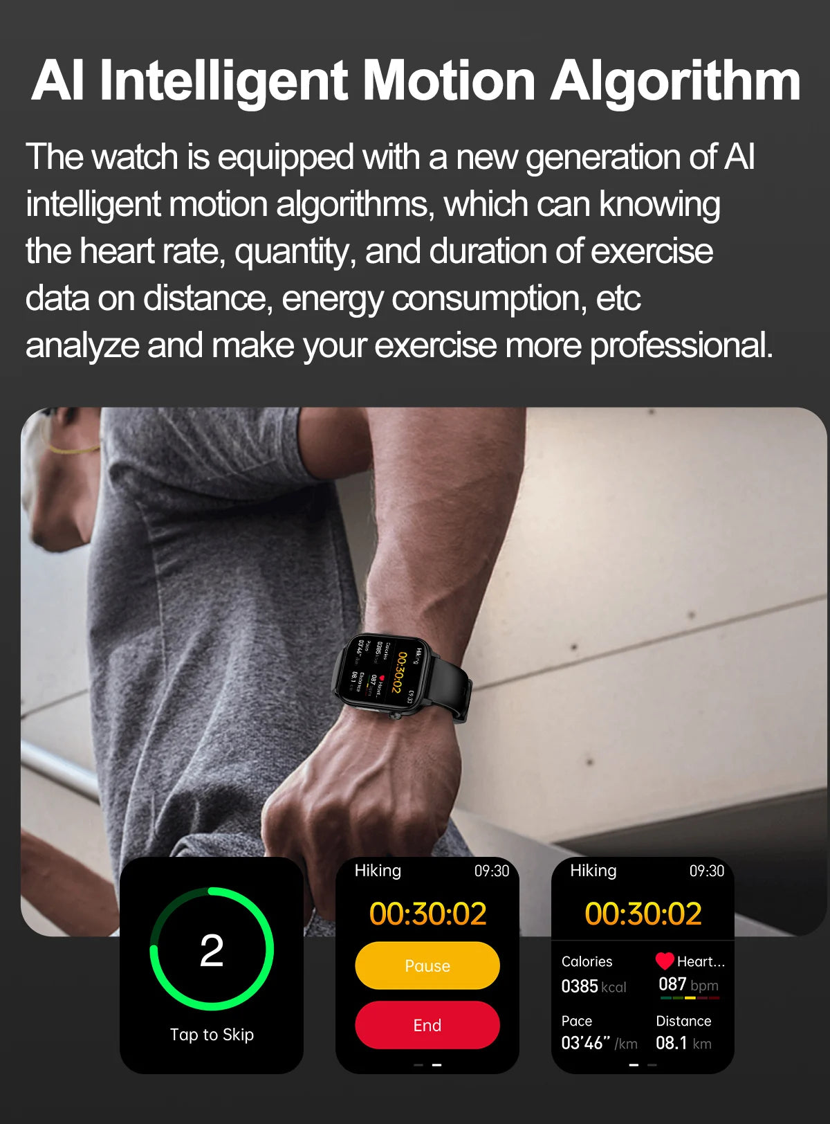 2025 Nuovo AI Diagnosi Lipidi nel sangue Acido urico Test di composizione corporea Smart Watch per uomo ECG + PPG Chiamata Bluetooth Salute Smartwatch