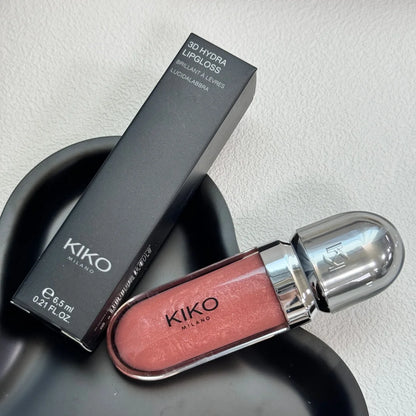 KIKO Lucidalabbra Liquido 3D Trasparente Milano, Lucidalabbra Lucido per Labbra Voluminose e a Lunga Durata, Trucco Labbra Volumizzante con Confezione Regalo