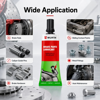 Lubrificante per Freni Wurth 10g, Grasso Resistente al Calore per Pinze Freno, Perni Guida, Pistoni, Uso Automobilistico