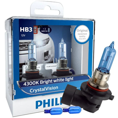 Philips H4 H7 H11 HB3 HB4 H8 H1 H3 9005 Crystal Vision Faro alogeno per auto 4300K Bianco brillante 5000K Diamond Vision Lampade automatiche