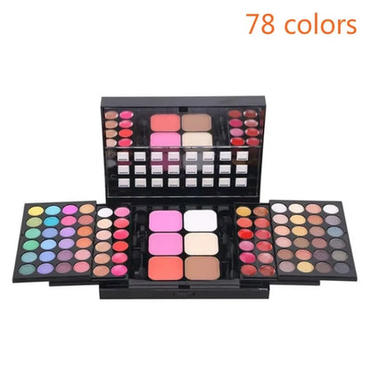 40/74/78 colori glitter palette di ombretti opaco impermeabile a lunga durata polvere pressata kit di cosmetici moda donna strumenti di trucco