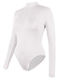 Body con colletto alla coreana con cerniera Donna Manica lunga Spazzolato Abiti invernali con fondo Sexy Streetwear Body Shaper Body pancia piatta