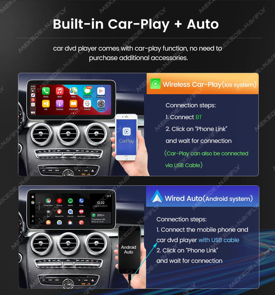 MEKEDE 8.8 "CarPlay Auto Android 14 Autoradio Radio Per Audi Q5 2010-2017 8 Core BT di Navigazione GPS DSP WIFI Lettori Multimediale