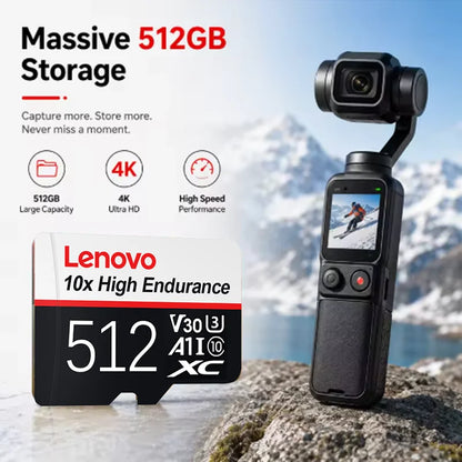 Scheda Micro SD Lenovo ad alta velocità, 512 GB, 1 TB, classe A2, per Nintendo Switch, Steam Deck e smartphone – disponibili anche schede di memoria da 256 GB e 128 GB.