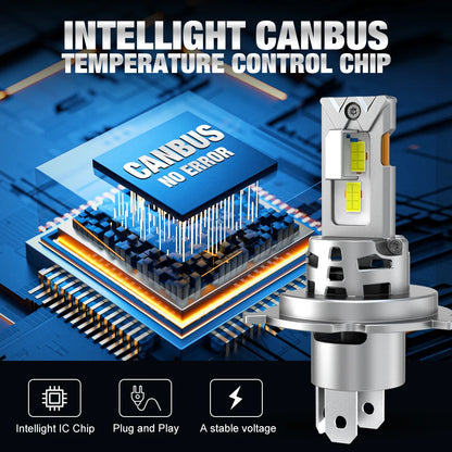 XSTORM H4 HA CONDOTTO LA Luce Canbus 30000LM 150W Auto HA CONDOTTO il Faro 6500K Ad Alta Potenza Alto Basso Fascio Auto Lampadine Con Ventola Faro