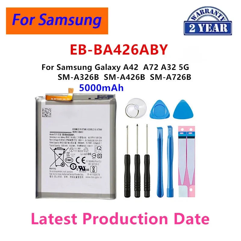 Batteria EB-BA336ABY EB-BA166ABY EB-BA546ABY per Samsung Galaxy A33 A53 A25 A13 5G /A15 A16 A24 4G 5G / A42 A72 A32 A54 A35 5G