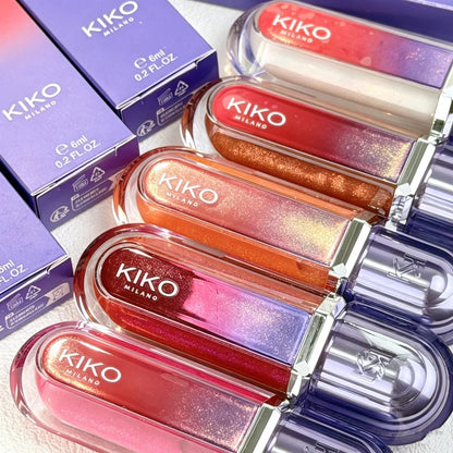 Nuovo KIKO MILANO Edizione Limitata Lucidalabbra 3D Hydra Effetto Volumizzante, Glaze per Labbra Effetto Specchio Trasparente, Rossetto a Lunga Durata, Cosmetico Idratante Naturale