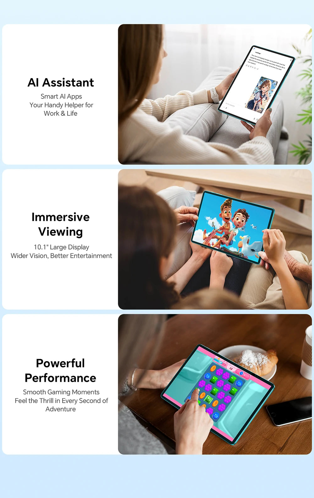 Teclast P33 Tablet Android 15 10.1" 9 GB di RAM (3 GB + 6 GB) 64 GB di ROM Allwinner A333 Custodia all-in-one/Tastiera/Mouse/Stilo/Cuffia