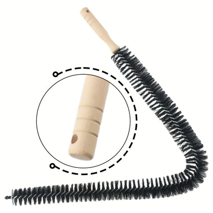 Spazzola multiuso per la pulizia del radiatore da 1 pezzo con manico in legno e setole in nylon: efficiente rimozione della polvere e della lanugine per prese d'aria