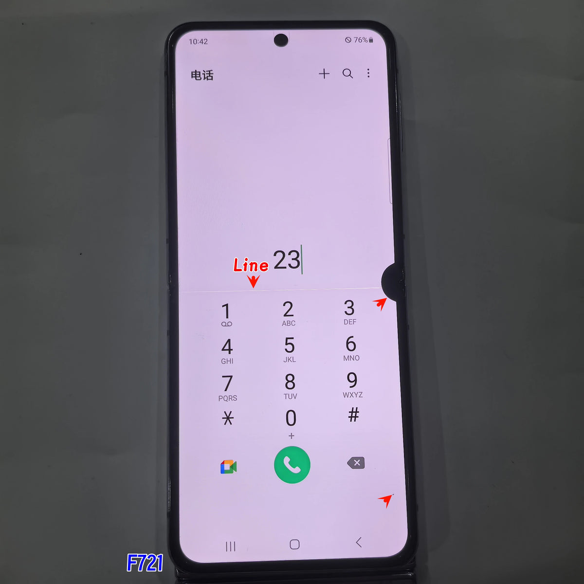 Display LCD Super AMOLED da 6.7'' 100% Testato per Samsung Z Flip 4 SM-F7210 F721 F721W F721U, Schermo Touch Sostitutivo Con Difetti