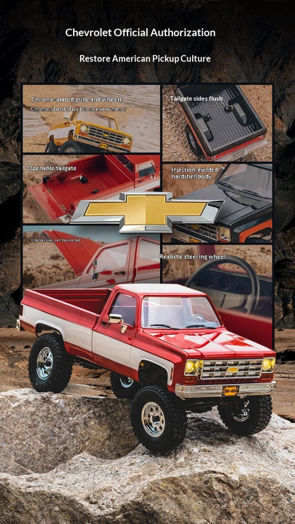 Modellino RC 1:18 di Pickup Truck Fms Fcx Chevrolet K10, Veicolo Elettrico Simulato per Fuoristrada, Giocattolo per Bambini, Regalo Disponibile