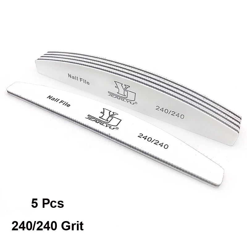 5 pz/lotto lima per unghie Mix Color Limas 80/100/150/180/240 grana professionale carta vetrata rimozione cuticole Buffer File Set di strumenti per Manicure
