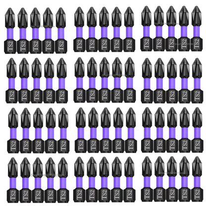 5-60PCS PH2 Set di punte per avvitatore a percussione Set di cacciaviti a croce magnetici Set di punte per trapano a percussione Vite Cacciavite a croce antiscivolo in acciaio legato