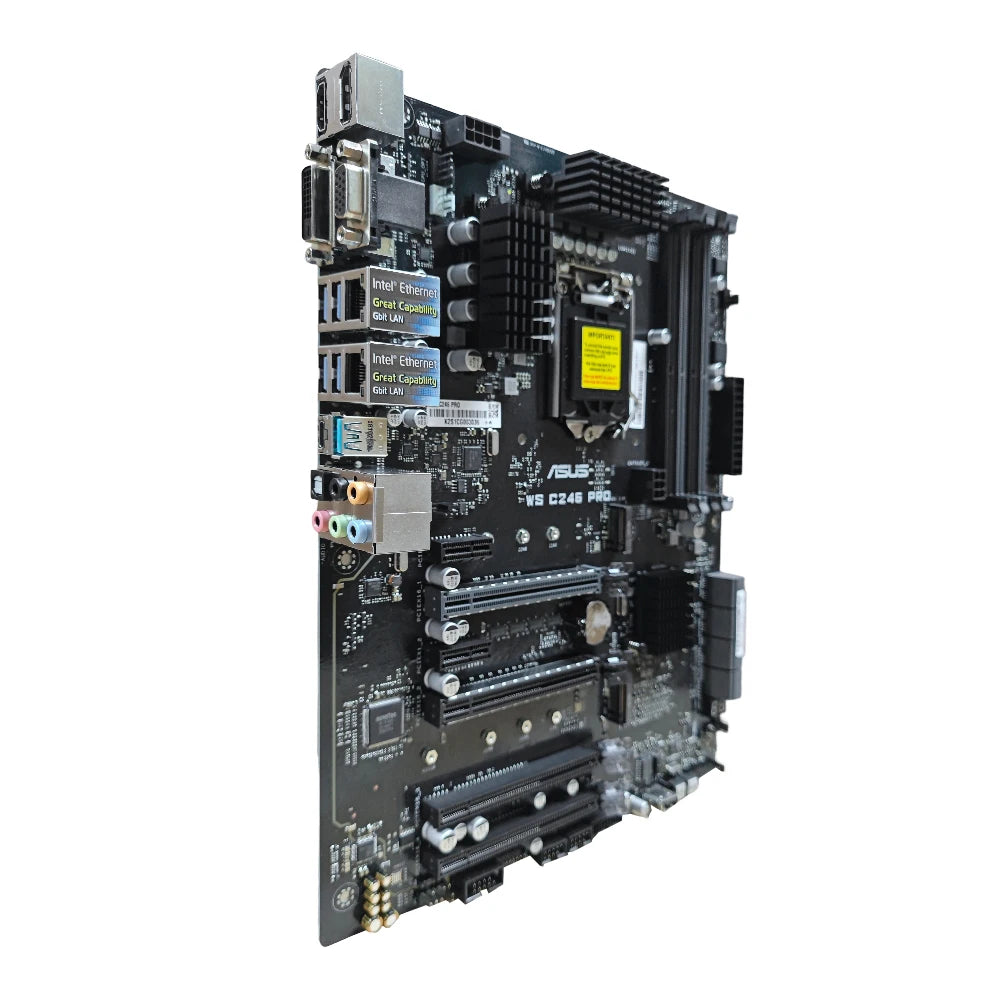 Scheda Madre per Workstation ASUS WS C246 PRO Intel C246 LGA 1151 DDR4 64GB Supporta I3 8300T I5-8500 I5-9600T I9-9900KF ATX