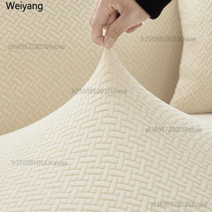 Copridivano Elastico Jacquard per Soggiorno, Fodere Elasticizzate in Pile Polare, Protezione per Poltrona, Divano a L 1/2/3/4 Posti per Casa