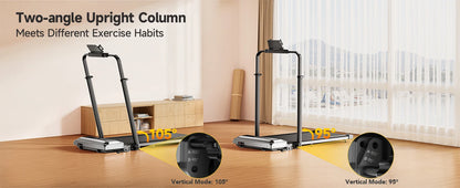 Toputure TP6 Walking Pad 12% Incline Treadmill 6 In 1 Walking Running 2.5HP Foldable Under Desk Treadmill With Adjustable Height Armrest LED Display Indoor Home Gym Exercise Office Treadmill 40dB Low noise Treadmill