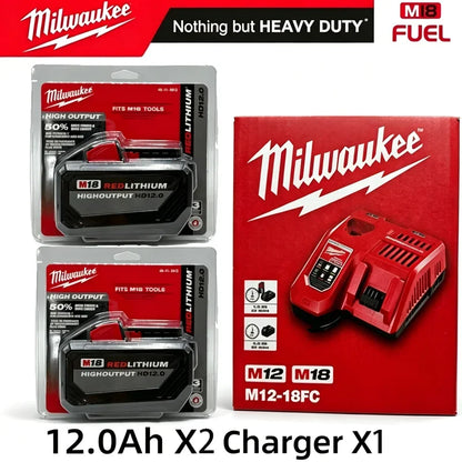 Batteria agli ioni di litio Milwaukee M18 18V 6.0Ah 12.0Ah ad alta potenza, 100% originale, per utensili elettrici a batteria 48-11-1850 48-11-1815
