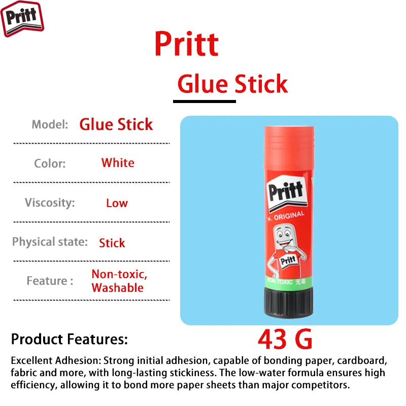 Colla in stick Pritt originale, atossica, lavabile, sicura per bambini, per arti e mestieri