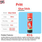 Colla in stick Pritt originale, atossica, lavabile, sicura per bambini, per arti e mestieri