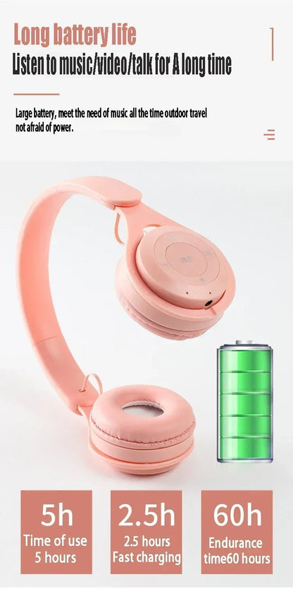 Cuffie Bluetooth Hi-Fi Wireless Over-Ear con Microfono e Riduzione del Rumore, Comode per Viaggi e Uso Domestico