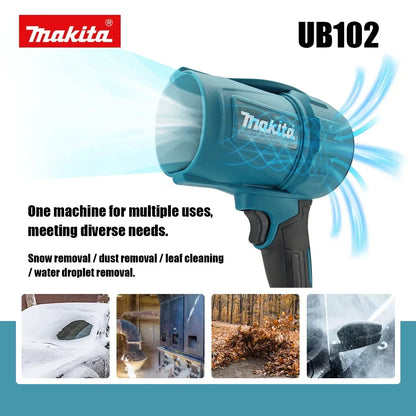 Soffiatore ad alta potenza Makita M306, 1080 W, con elevata capacità di asciugatura, ideale per lavare auto e rimuovere l'acqua dalle superfici.