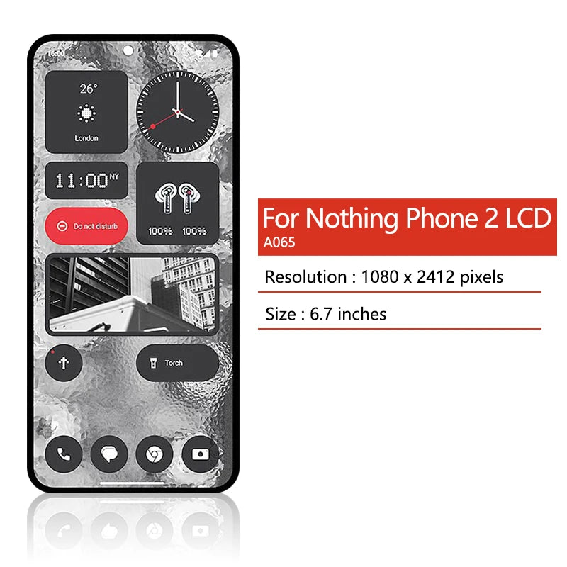 LTPO OLED 120Hz Per Niente Telefono 2 Phone2 A065 Display LCD Touch Screen Digitizer Assembly Per Niente Telefono Due Display