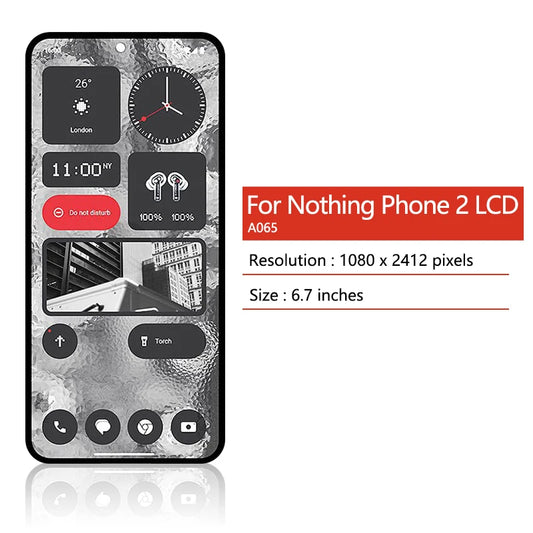 LTPO OLED 120Hz Per Niente Telefono 2 Phone2 A065 Display LCD Touch Screen Digitizer Assembly Per Niente Telefono Due Display