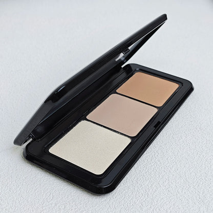 KIKO Milan Collezione Trucco Palette Contouring e Illuminante 3 Colori Cipria Fissante Ombretto Set per Principianti per Contouring e Fondotinta