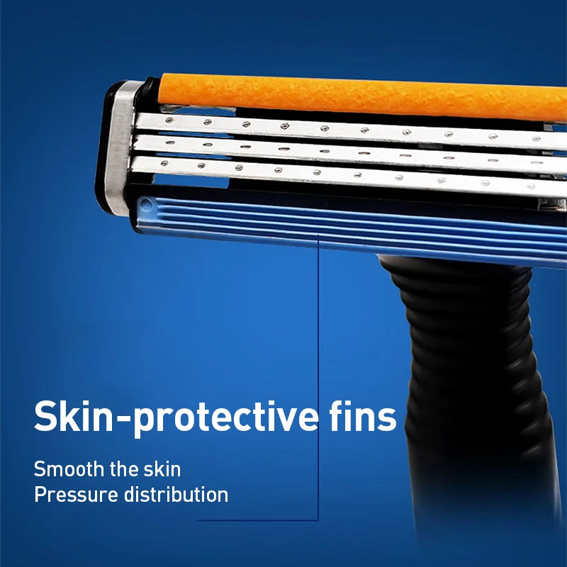 Testine di ricambio per rasoio Gillette Sensor 3, 8 pezzi, lame a 3 strati in acciaio inossidabile nano con striscia lubrificante per Sensor3 Vector3
