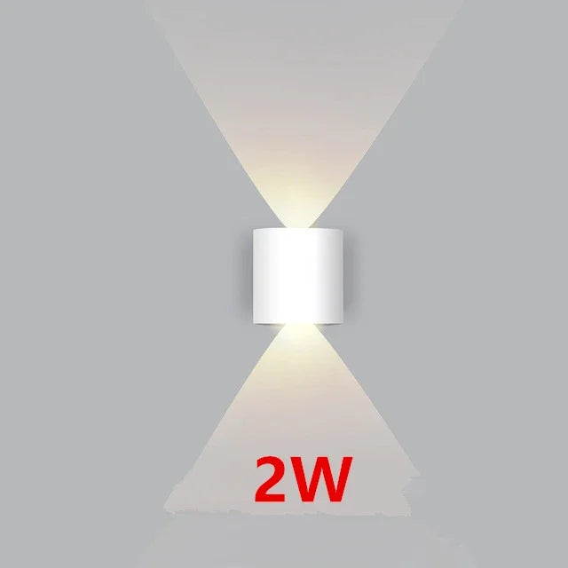 Lampada da parete a LED IP65 AC86-265V/DC12V-24V Illuminazione da giardino impermeabile per esterni Lampada da parete per scale per camera da letto interna in alluminio