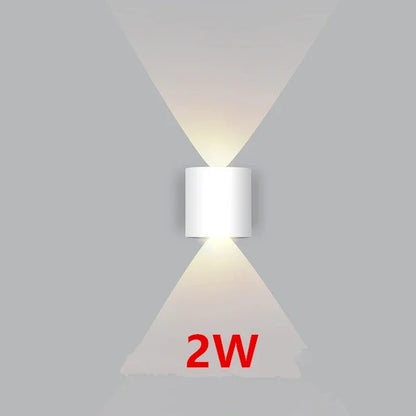 Lampada da parete a LED IP65 AC86-265V/DC12V-24V Illuminazione da giardino impermeabile per esterni Lampada da parete per scale per camera da letto interna in alluminio