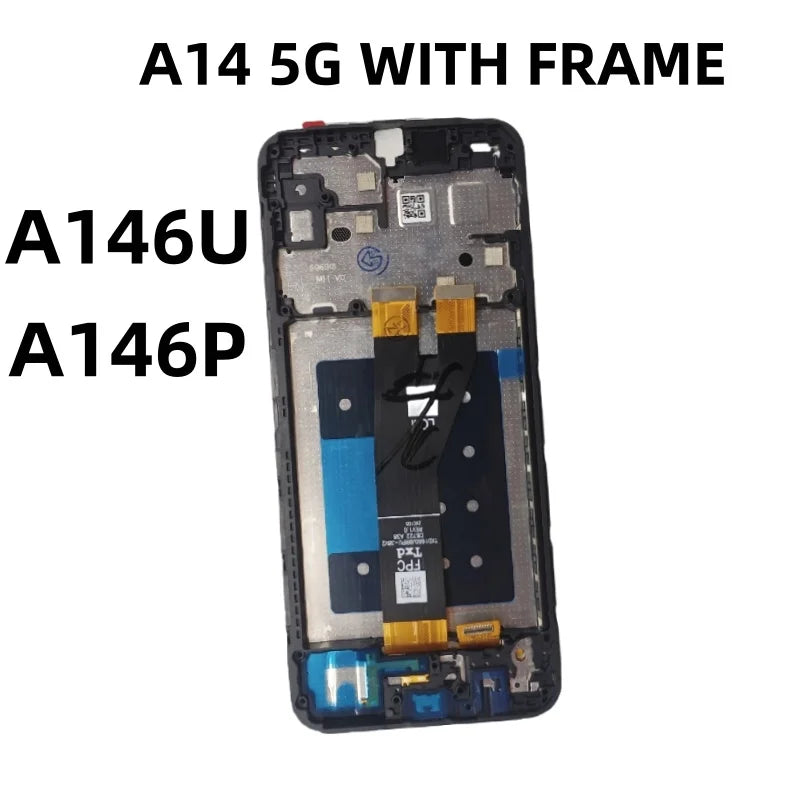Per Samsung Galaxy A14 5G Display A146 Touch Screen Digitizer Parti di ricambio per Samsung A146P 146U con cornice