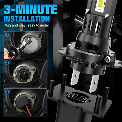 XSTORM H7 Lampadine LED 150W 60000LM Fari LED H1 Canbus Fari LED H4 Lampade Turbo per Auto 6000K 12V Automobilistiche ﻿ ﻿