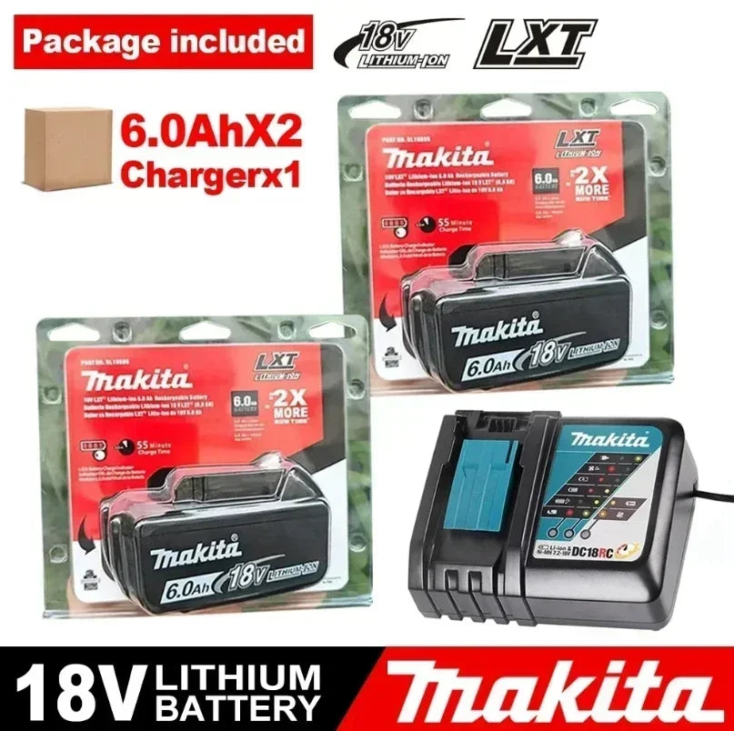 Batteria originale Makita 18V, 5Ah/6Ah, agli ioni di litio, per Makita BL1830, BL1815, BL1860, BL1840. Batteria di ricambio per utensili elettrici Makita.