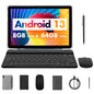 Tablet Android da 10.1" con Processore Octa-core, 16GB (4+12GB Virtuali) di RAM, 64GB di ROM, Schermo Touch HD IPS, Wi-Fi 6, BT 5.0, Doppia Fotocamera