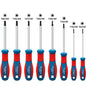 Set di Cacciaviti Torx T8 T10 T15 T20 T25 T27 T30 T40 in Cromo Vanadio con Punta Magnetica Antiruggine, Manico in TPR, Alta Coppia, Utensile a Stella