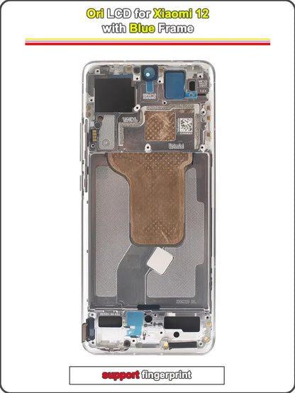 Display AMOLED da 6,28 pollici per Xiaomi 12 (2201123G, 2201123C) - Gruppo digitalizzatore touchscreen LCD con telaio per Xiaomi Mi 12