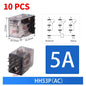 10 pz per relè di controllo miniaturizzati all'ingrosso piccolo relè intermedio AC 12V DC C24 AC220 HH52P HH53P HH54P HH62P HH63P HH64P