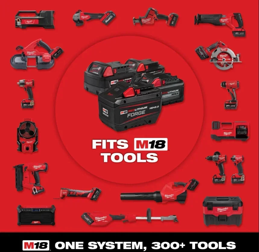 Milwaukee 100% M18 REDLITHIUM FORGE 6.0 Batteria – Ioni di Litio Standard, 18V, 48-11-1861 Per Tutti gli Utensili Elettrici a Batteria della Serie M18